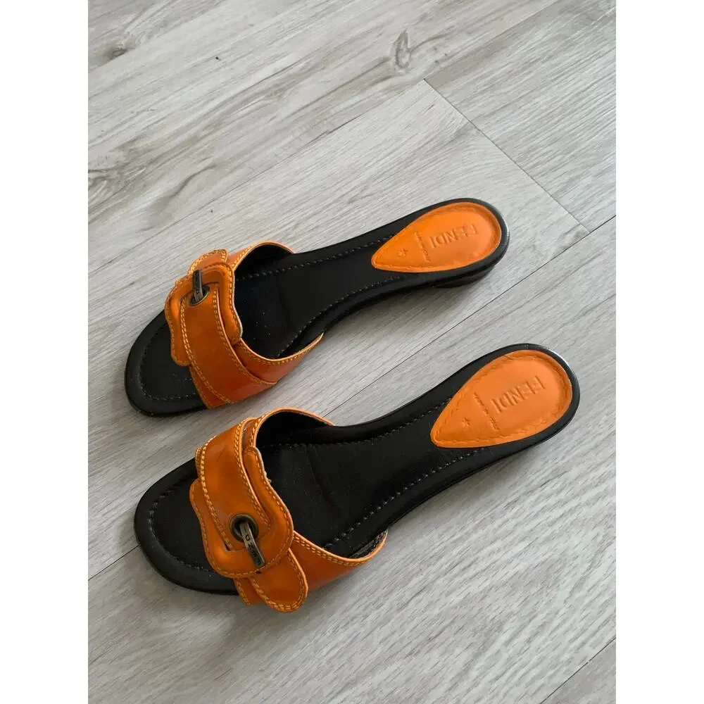 Fendi Patent Leather Sandals - 38.5 - Picture 4 of 6